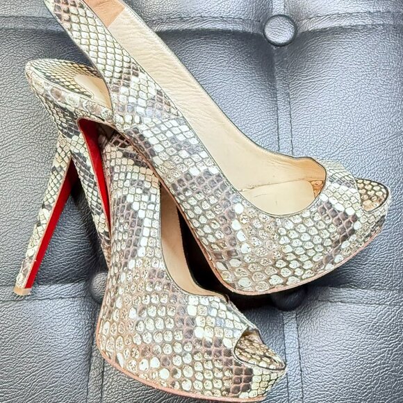 Python sandals Christian Louboutin - Picture 7 of 13
